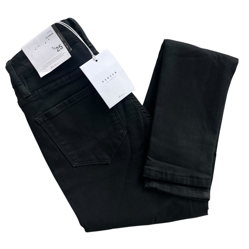 Kancan Womens 3 25 Black High Rise Super Skinny High Rise Stretch Jeans KC5002BK